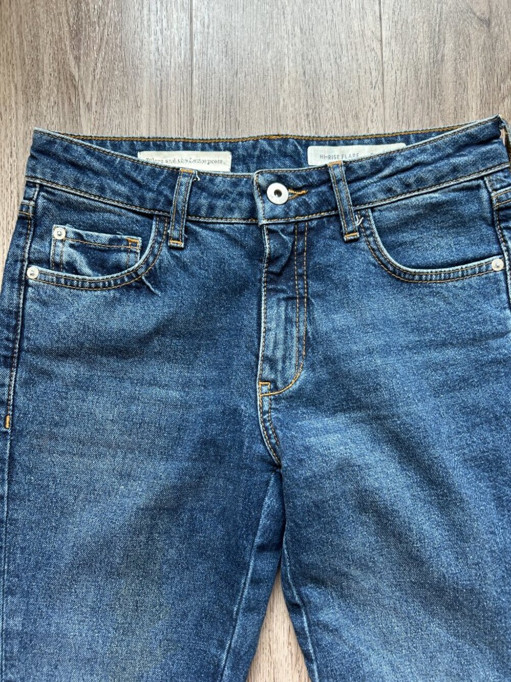 Anthropologie Pilcro High-Rise Cropped Embroidered Floral Flare Jeans Size 25 - Picture 5 of 14